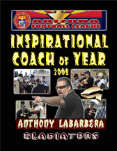 Anthony LaBarbera Scottsdale Gladiators Inspirational Coach of the Year