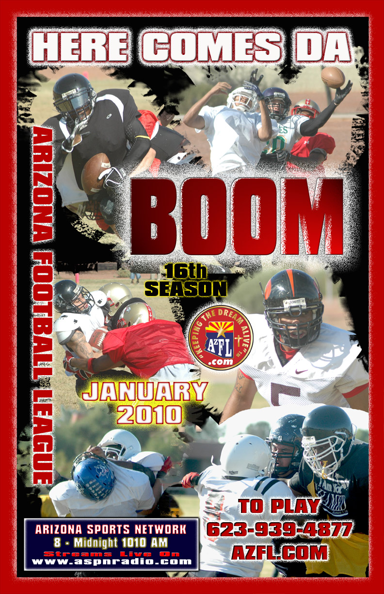 AzFL 2010 BOOM Pre Season Poster